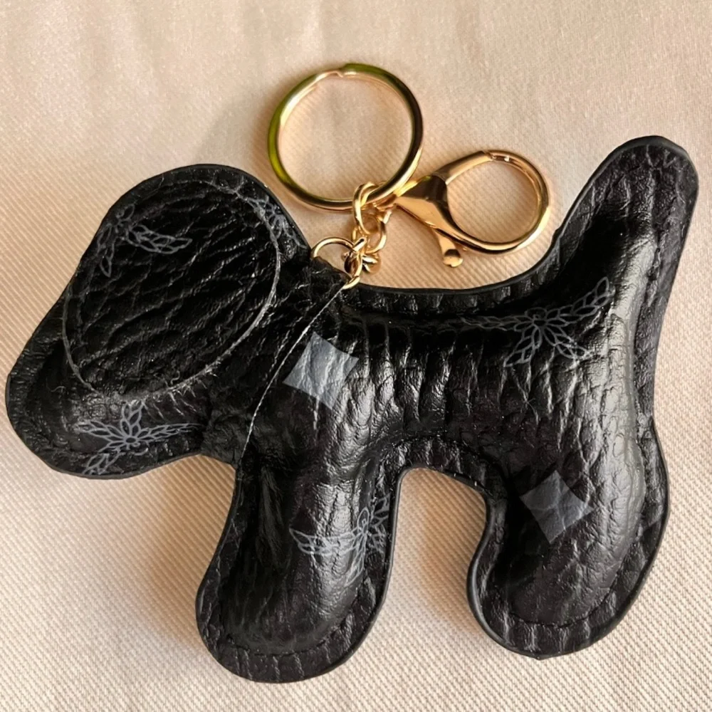 MCM Style Dog-Shaped Keychains in Red, Black, or White - ONLY BLACK is left - Picture 4 of 5